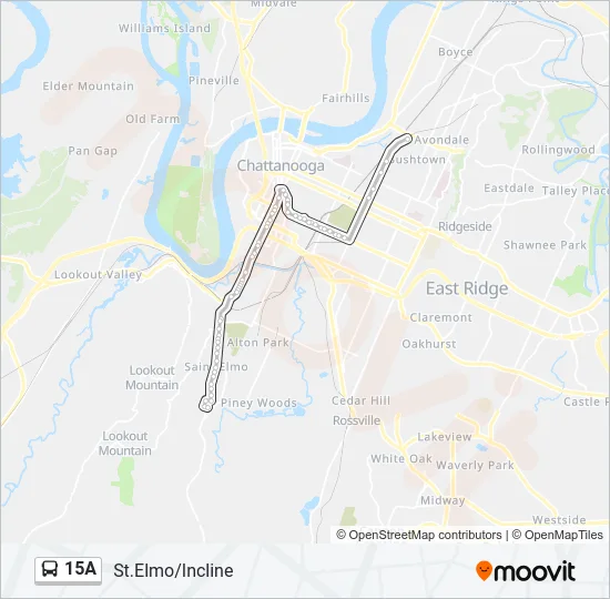 15A Bus Line Map