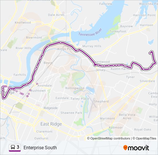 3 bus Line Map