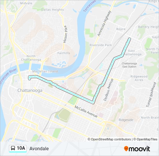 10A bus Line Map