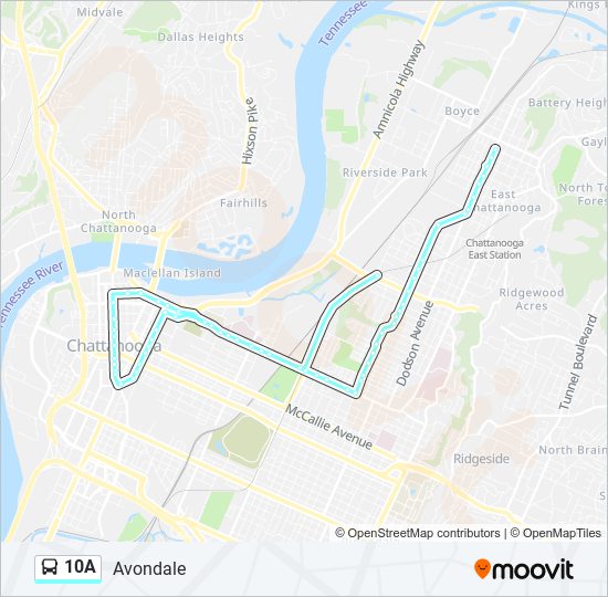 10A bus Line Map