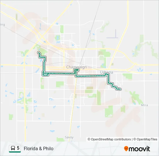 5 Bus Line Map
