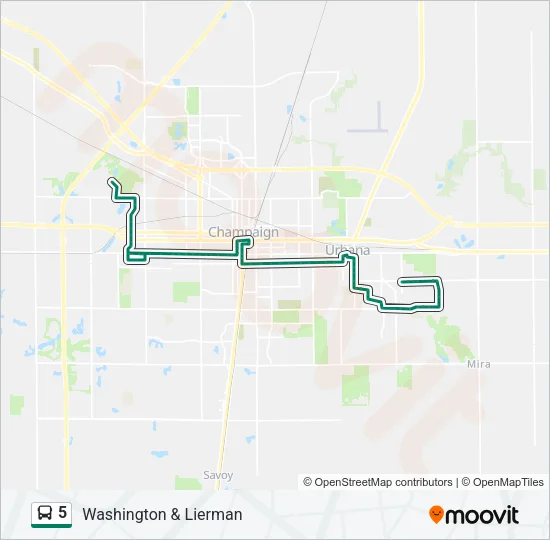 5 Bus Line Map