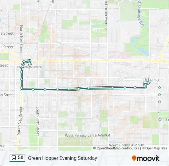 50 Bus Line Map
