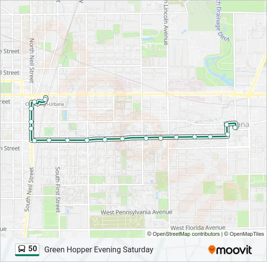 50 Bus Line Map