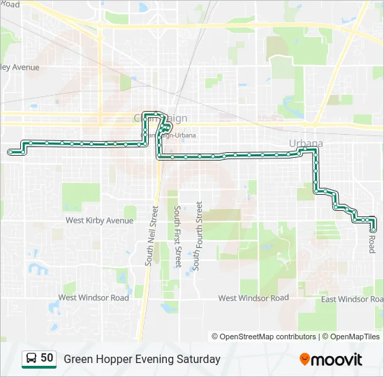 50 Bus Line Map