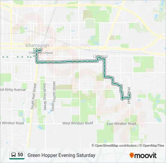 50 Bus Line Map
