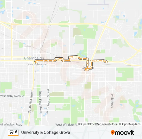 6 Bus Line Map