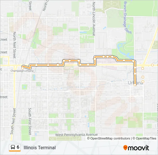 6 Bus Line Map