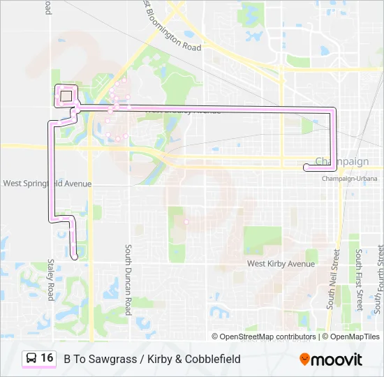 16 Bus Line Map