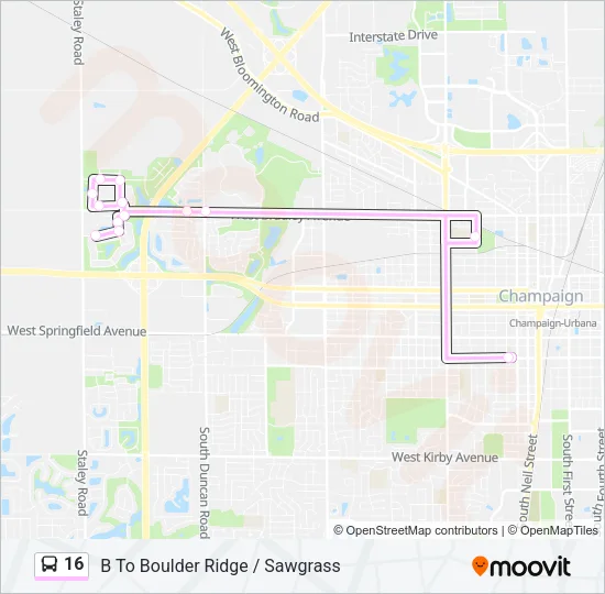 16 Bus Line Map