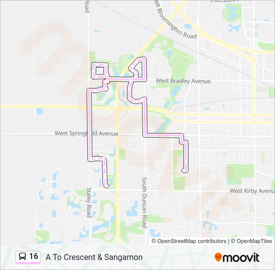 16 Bus Line Map