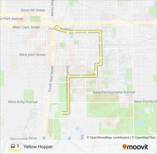 1 Bus Line Map