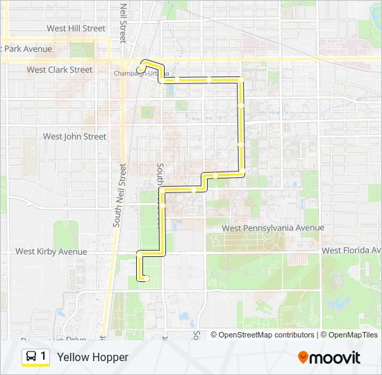1 Bus Line Map