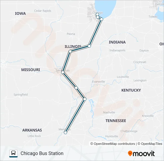 GREYHOUND US0130 Bus Line Map
