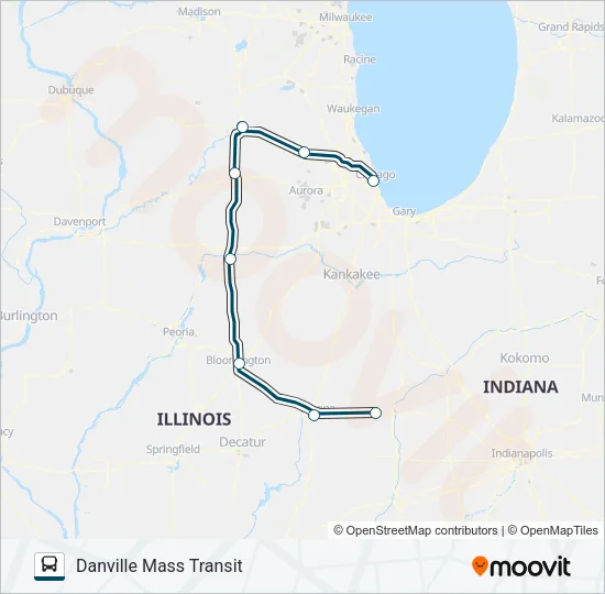 GREYHOUND US0145S Bus Line Map