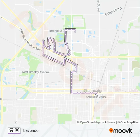 30 Bus Line Map