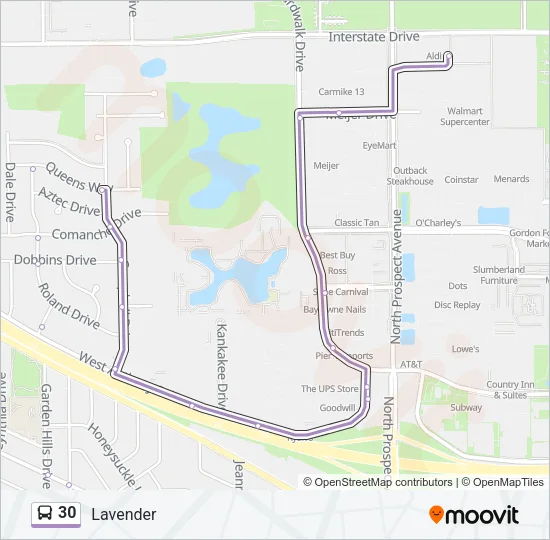 30 Bus Line Map