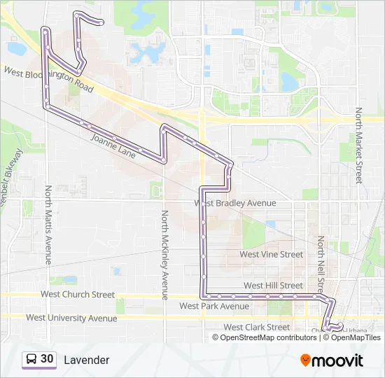 30 Bus Line Map