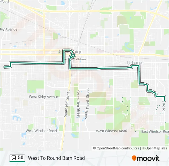 50 Bus Line Map