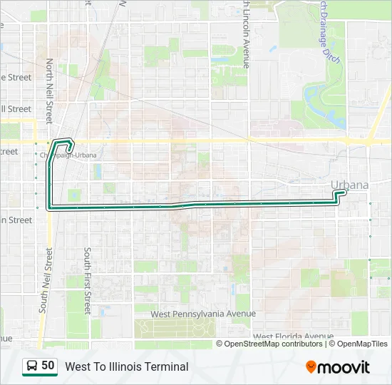 50 Bus Line Map