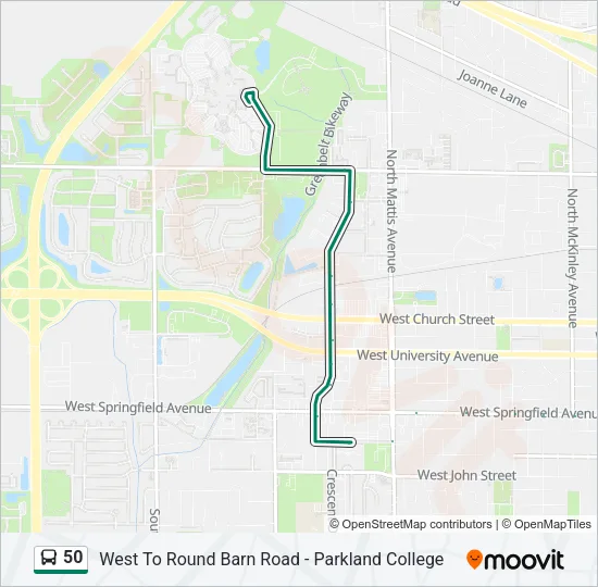 50 Bus Line Map
