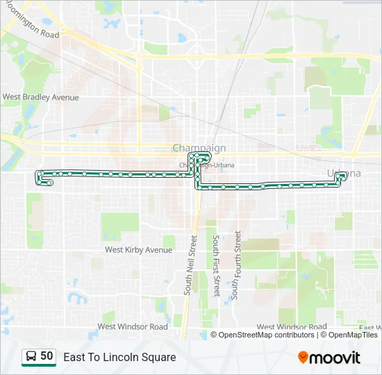 50 Bus Line Map