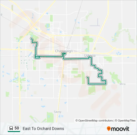 50 Bus Line Map