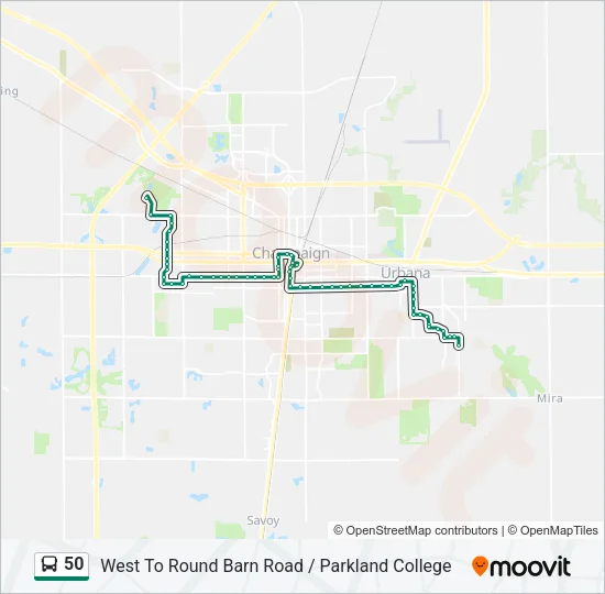 50 Bus Line Map