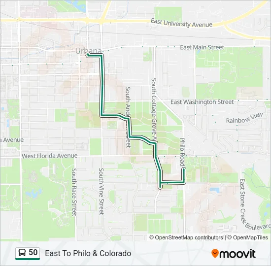 50 Bus Line Map