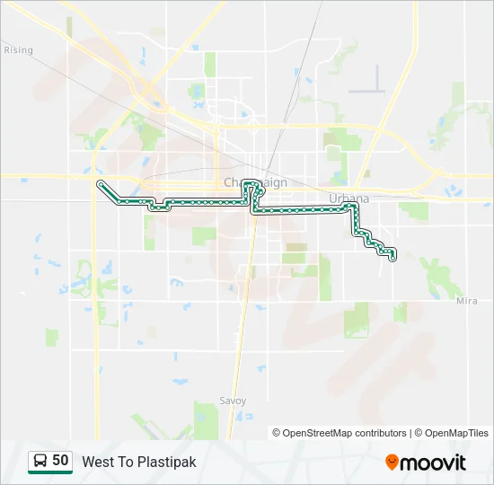 50 Bus Line Map
