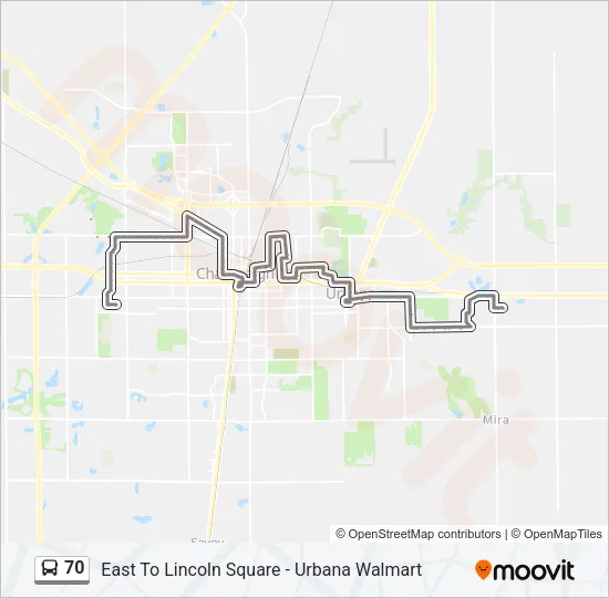 70 Bus Line Map