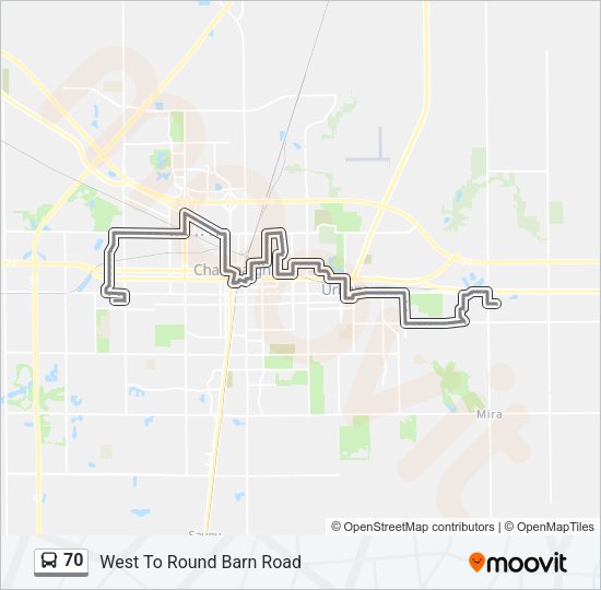 70 Bus Line Map