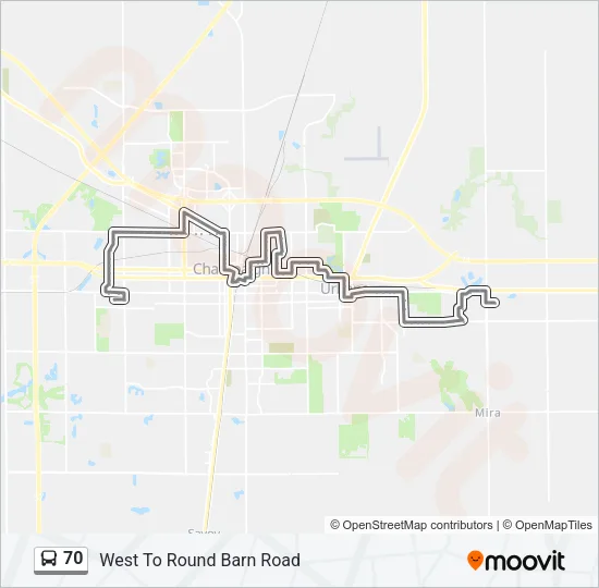 70 Bus Line Map