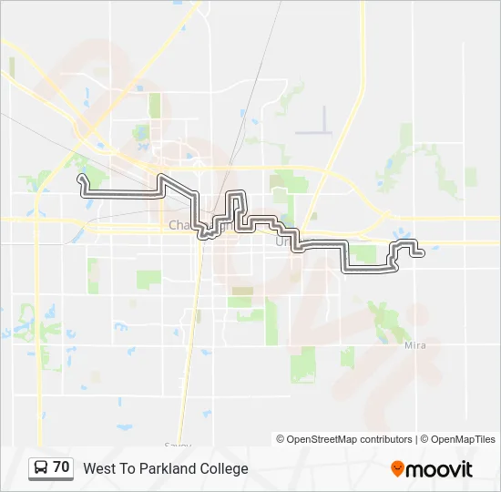 70 Bus Line Map