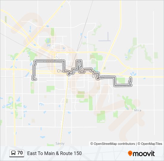 70 Bus Line Map