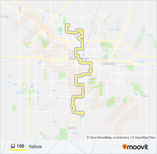 100 Bus Line Map