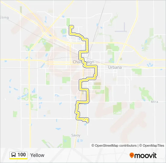100 Bus Line Map