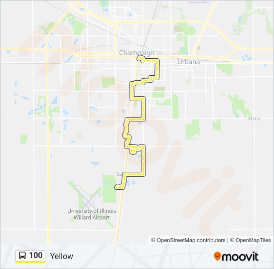 100 Bus Line Map