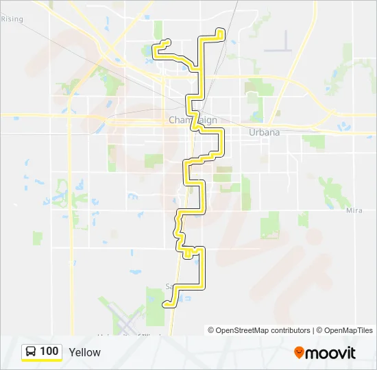 100 Bus Line Map