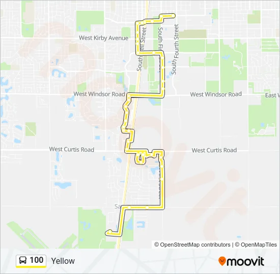 100 Bus Line Map