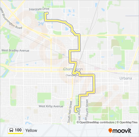 100 Bus Line Map