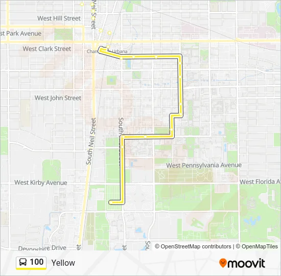 100 Bus Line Map
