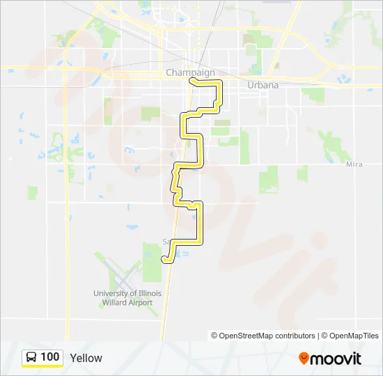 100 Bus Line Map