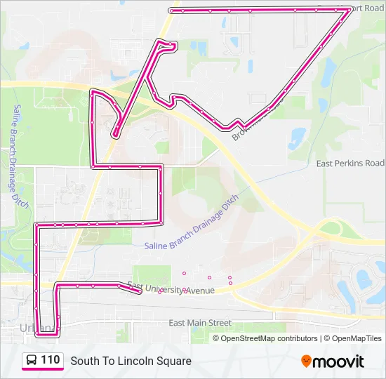 110 Bus Line Map