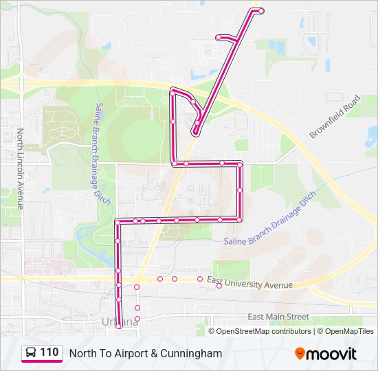 110 Bus Line Map