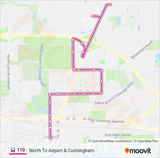 110 Bus Line Map