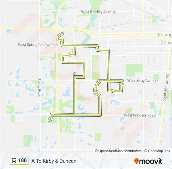 180 Bus Line Map