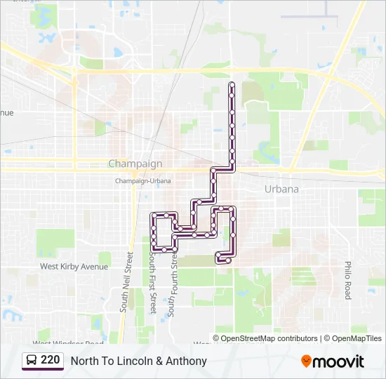 220 Bus Line Map