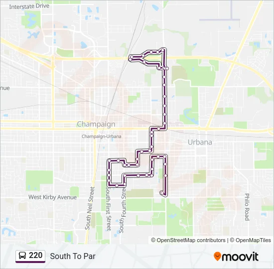 220 Bus Line Map