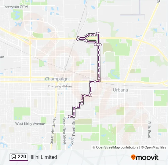 220 Bus Line Map